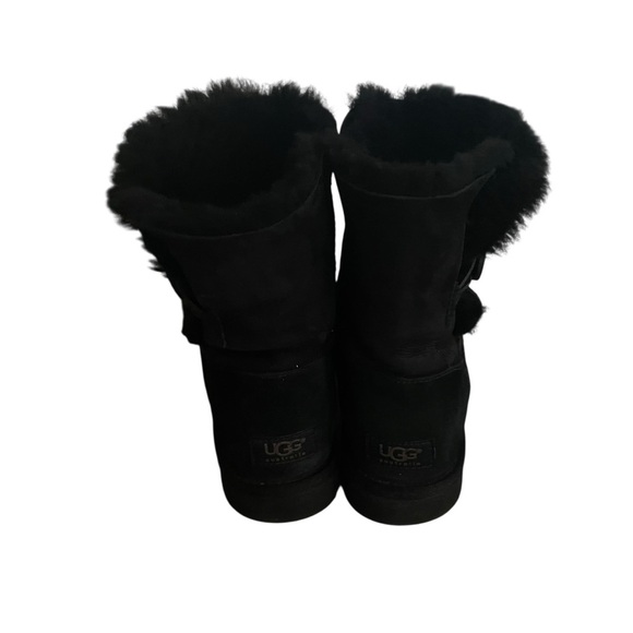 UGG  Bailey Button Black Winter  Boots Cozy Style Size 7 - Picture 6 of 9